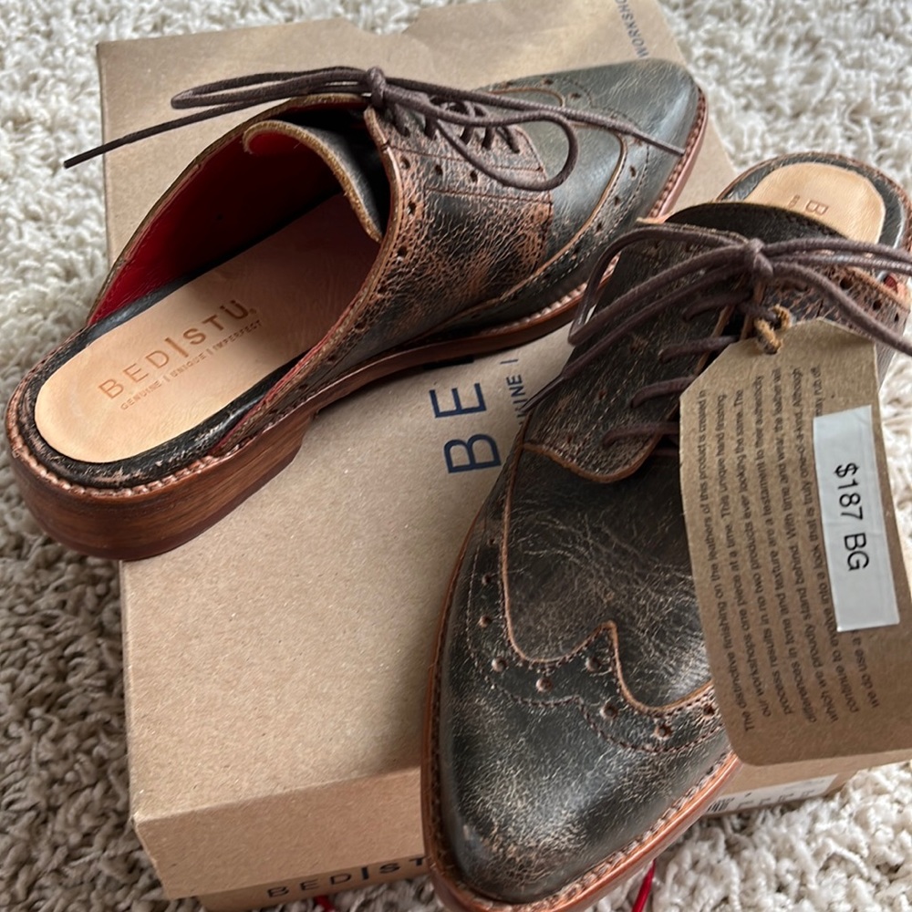 BED STU Mickie wingtip mule Excellent condition